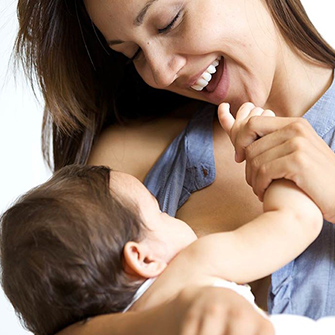 mother nursing baby